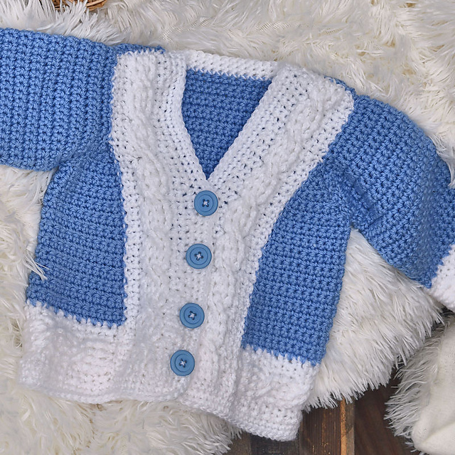 Cardigan Pattern Crochet Baby Sweater Baby Puff Stitch Sweater And