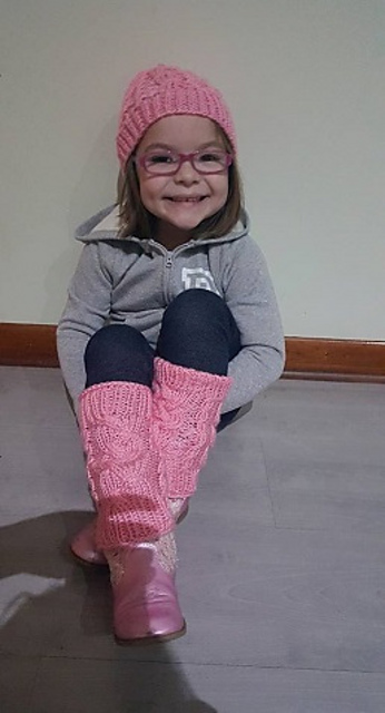 Jr. Plaited Leg Warmers & Hat Set