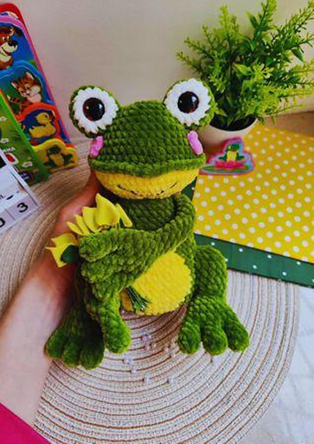 Stuffed frog toy