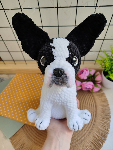 Stuffed french bulldog toy