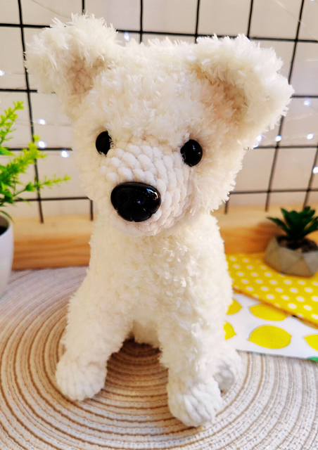 Fluffy big dog toy