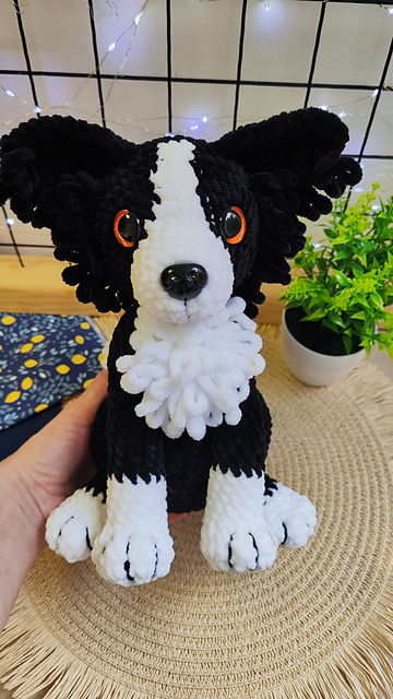 Border Collie stuffed dog