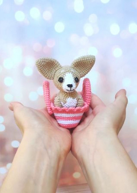 Chihuahua in a bag toy