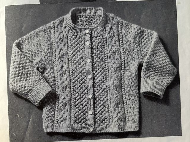 Knitted Aran Cardigan B-392