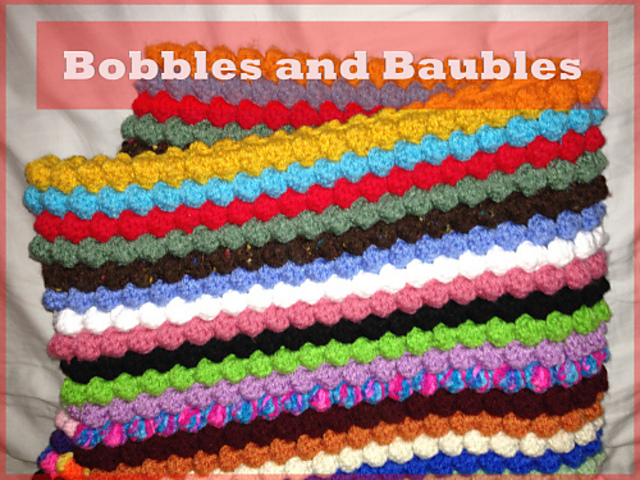 Scrap Yarn Bobble Blanket