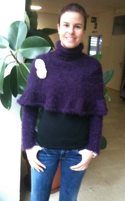 Ruffled Capelet with Sleeves