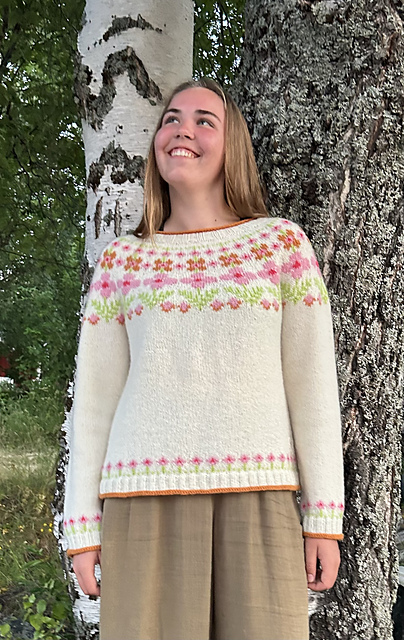 【THE MOZZ】[Premium] Inmar Fine Wool Knit Setup Ravelry: Nordic Midsummer Sweater pattern by Marita Clementz