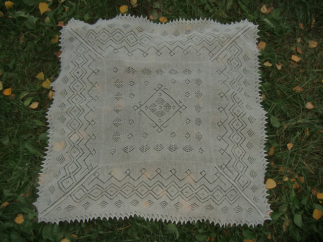 Meadow. Rusian Empire: Warm Orenburg shawl A
