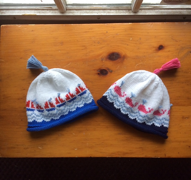 Sails and Whales Baby Cap