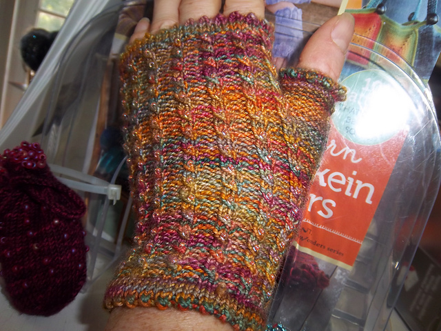 Beaded Fingerless Mitts