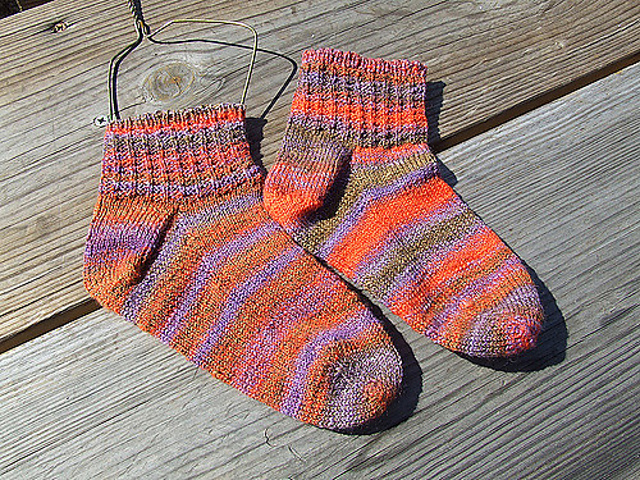 The Fractal Stripe Sock