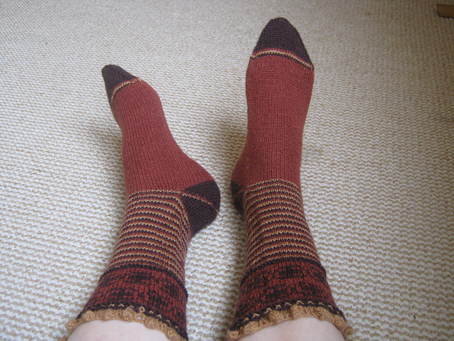Indien - Socken mit Goldrand