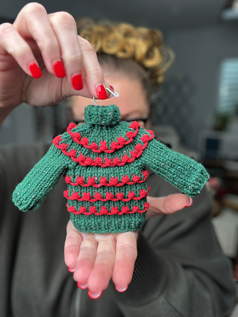 Very Merry Christmas Knit Sweater Ornament