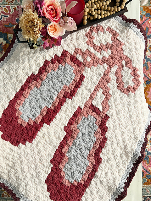 Ballet Slippers C2C Blanket