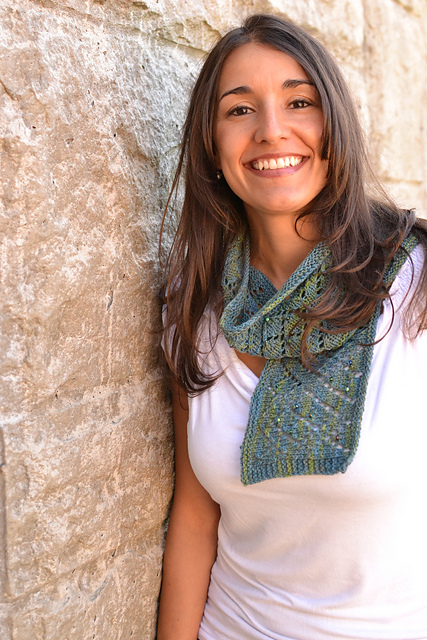 Beaded Diamond Lace Scarf