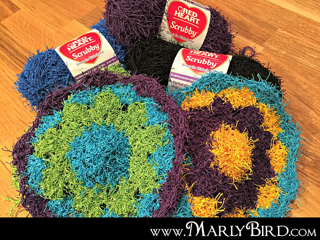 Flower Dishcloth Scrubby