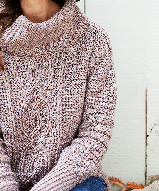 Entwined Chic Cable Sweater