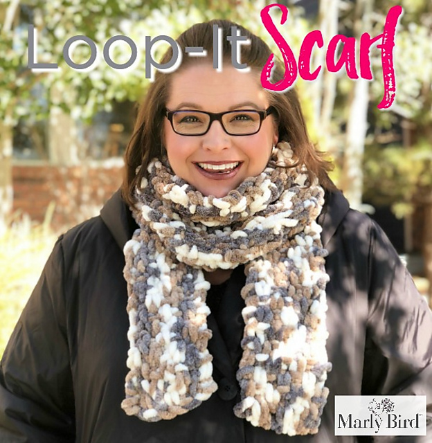 Loop-it Puffy Seed Stitch Scarf