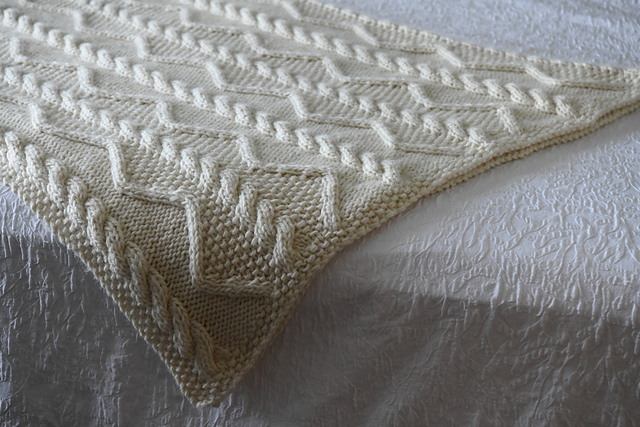 Cabled Comfort Blanket