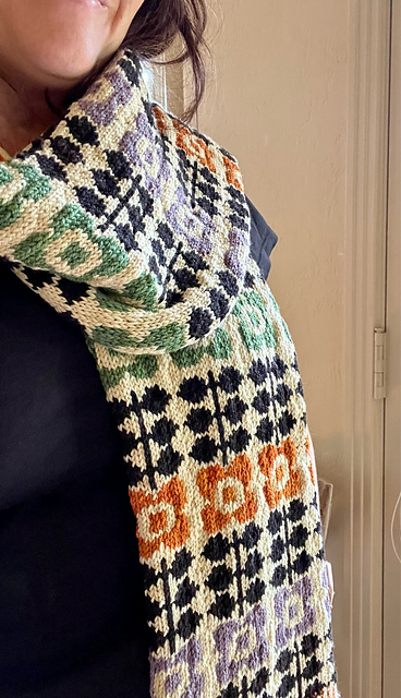 Retro Flower Scarf