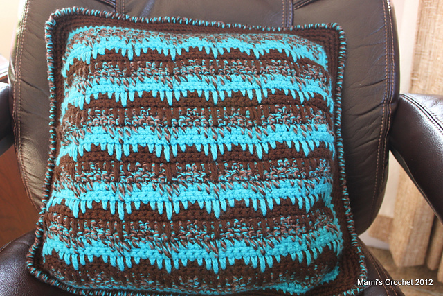 Bargello Crochet Pillow