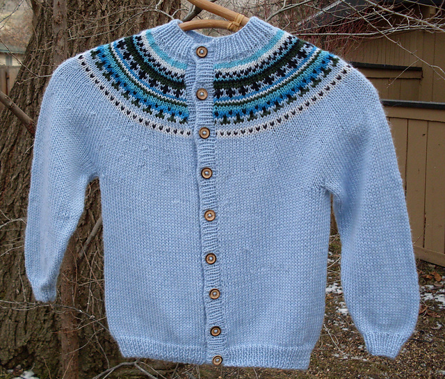#17 Toddler's Fair Isle Cardigan Sweater