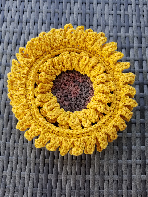 Sunflower Coasters & Basket