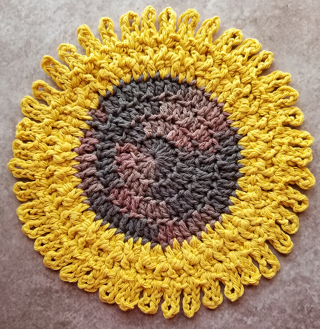 Sunflower Dishcloth