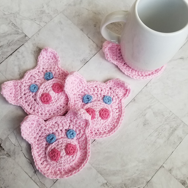 Pickles the Pig Coasters