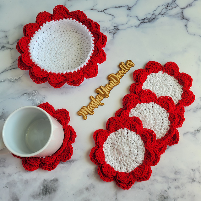 Flower Power Coasters & Basket