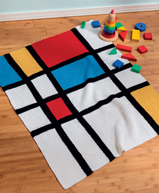 Mondrian-Inspired Afghan