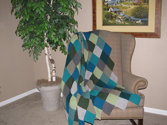 Friendship Afghan with Mitered Squares