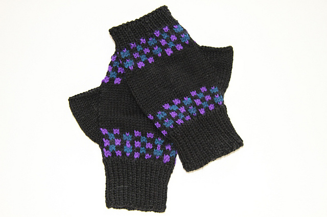 Fair Isle Fingerless Gloves