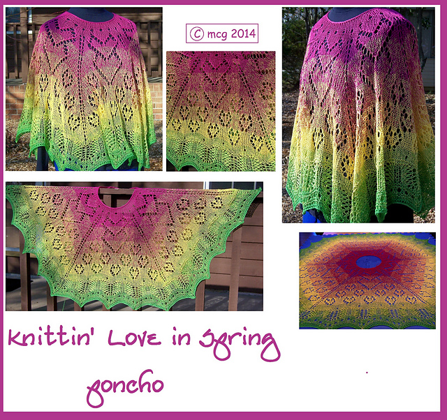 Knittin' Love in Spring poncho