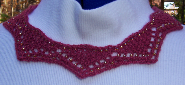 Garnet Glow (cashmere beaded necklace)