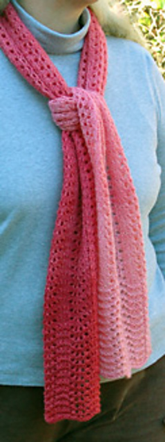 A Little Feather and Fan Scarf