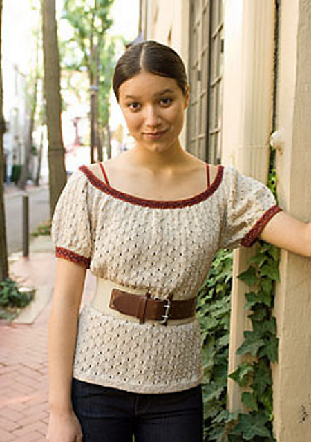 Banded Peasant Blouse