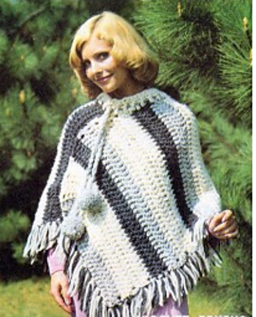 Crocheted Poncho #6035