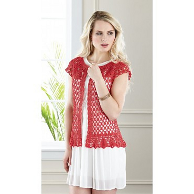 Crocheted Yoke Cardigan