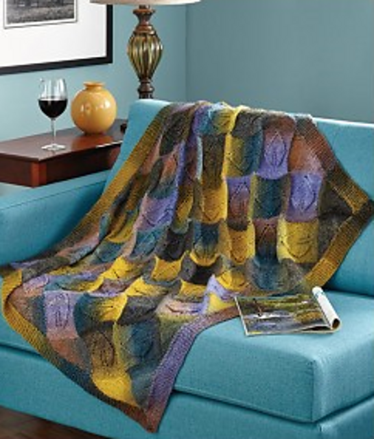 Leafy Entrelac Throw