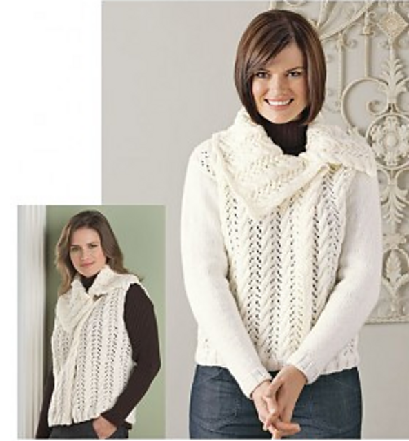 Lacy Aran Vest Cardigan