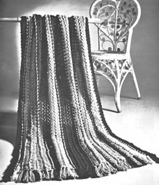 Hairpin Lace Afghan