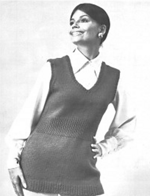 Ribbed Pullover Vest #8127