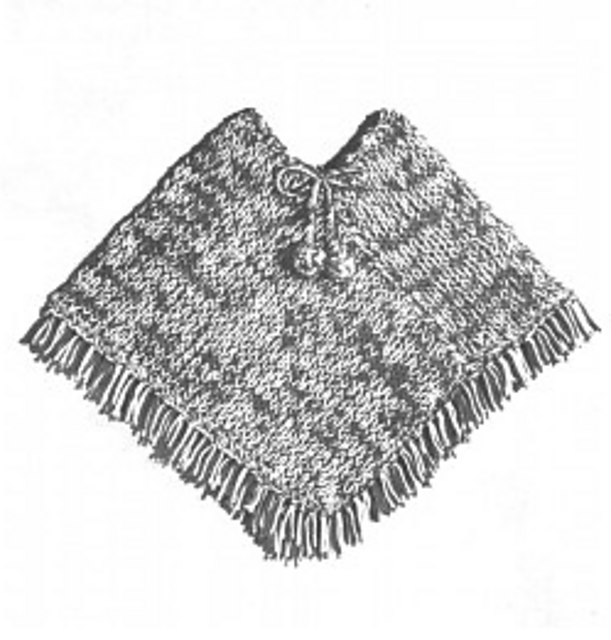 Knitted Poncho #8149