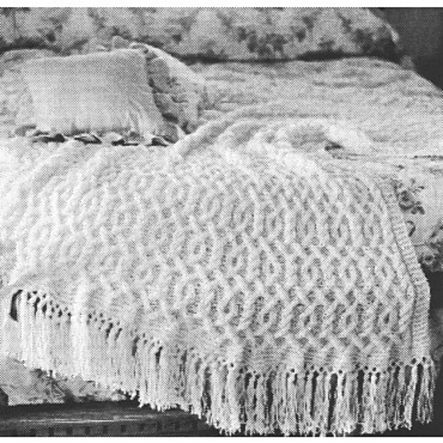 Cabled Elegance Afghan