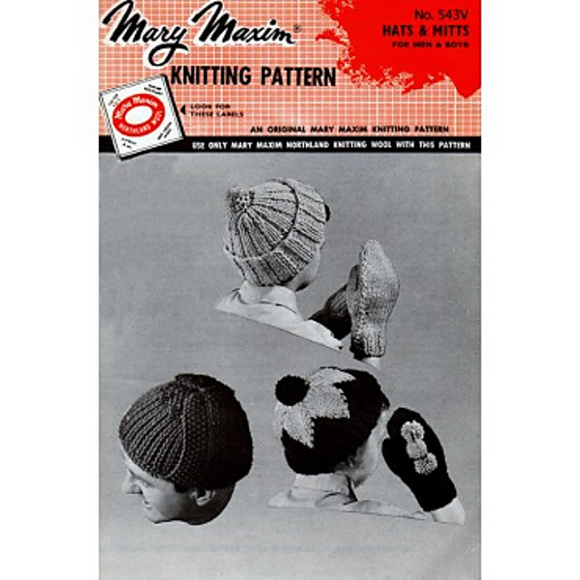 Hat & Mitts for Men and Boys #543