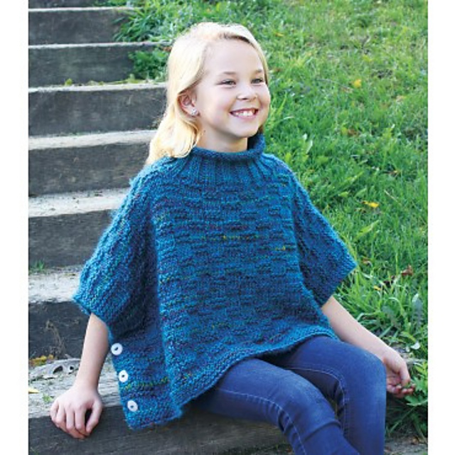 Kid's Button Poncho