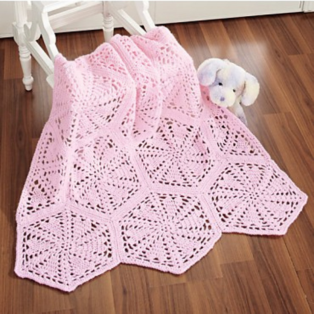 Hexagon Hearts Blanket