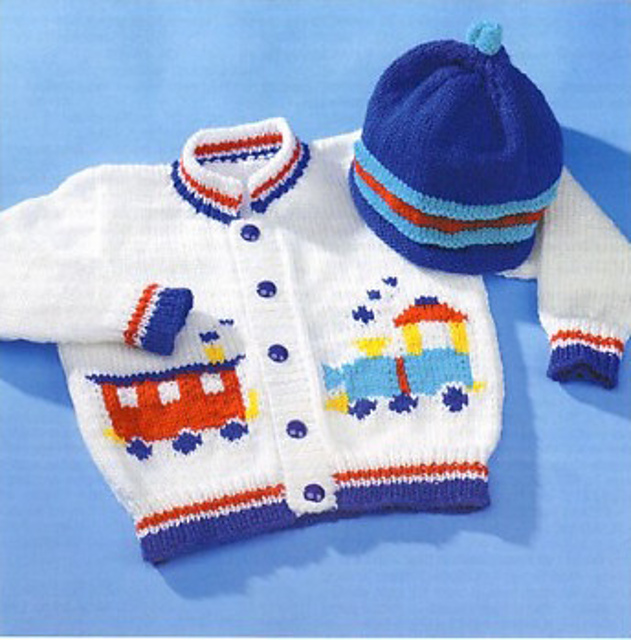 Train Cardigan and Hat