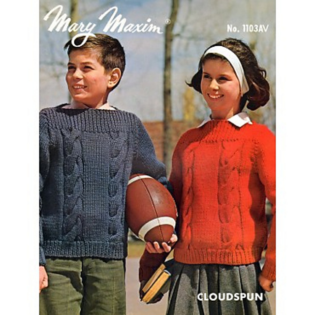 Boys' or Girls' Cabled Pullover #1103av